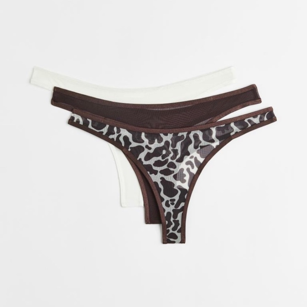 3-pack mesh thongs